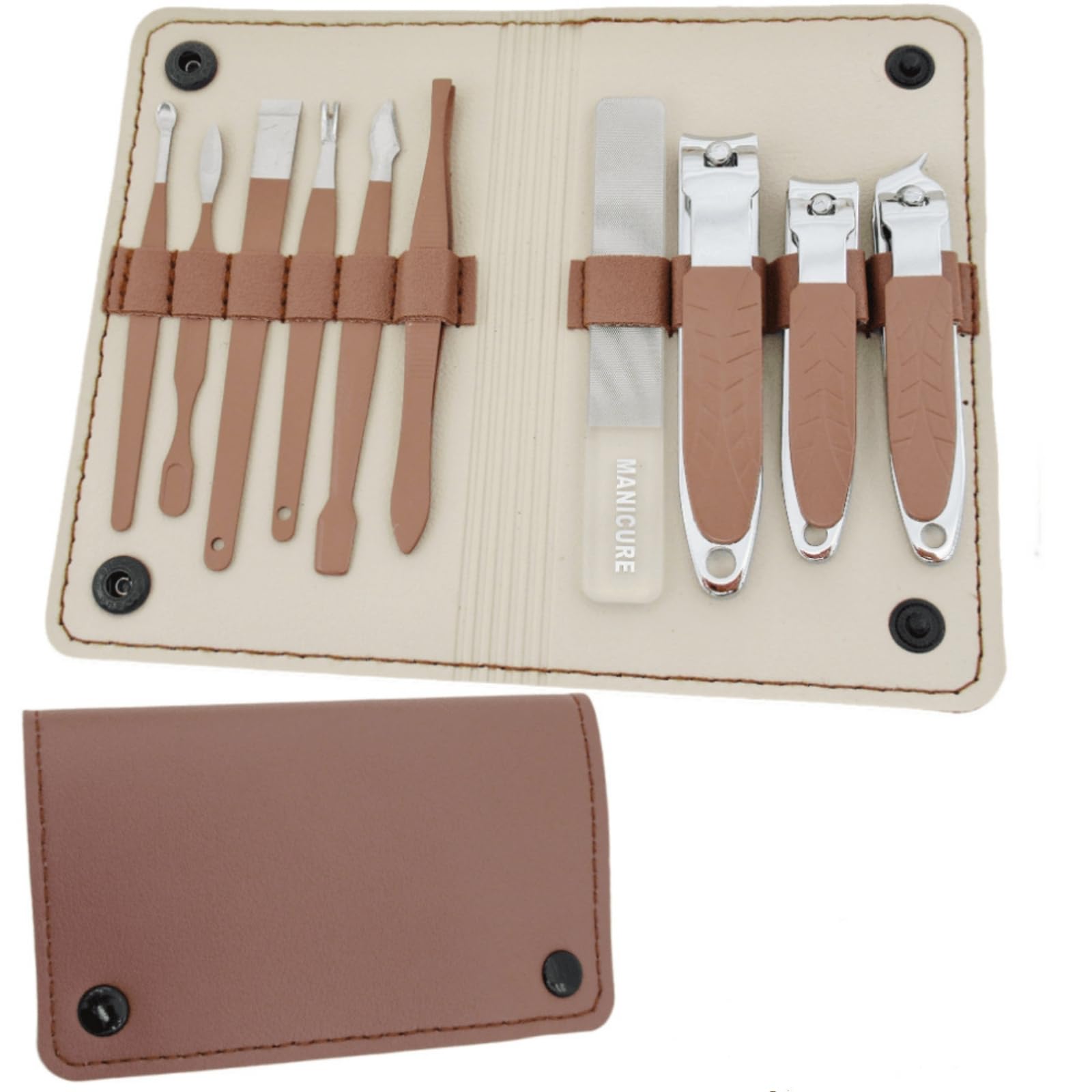 10PCS Nail Clippers Set Fingernail and Toenail Clipper Cutters Manicure Pedicure Kit Stainless Steel Professional Grooming Kits Nail