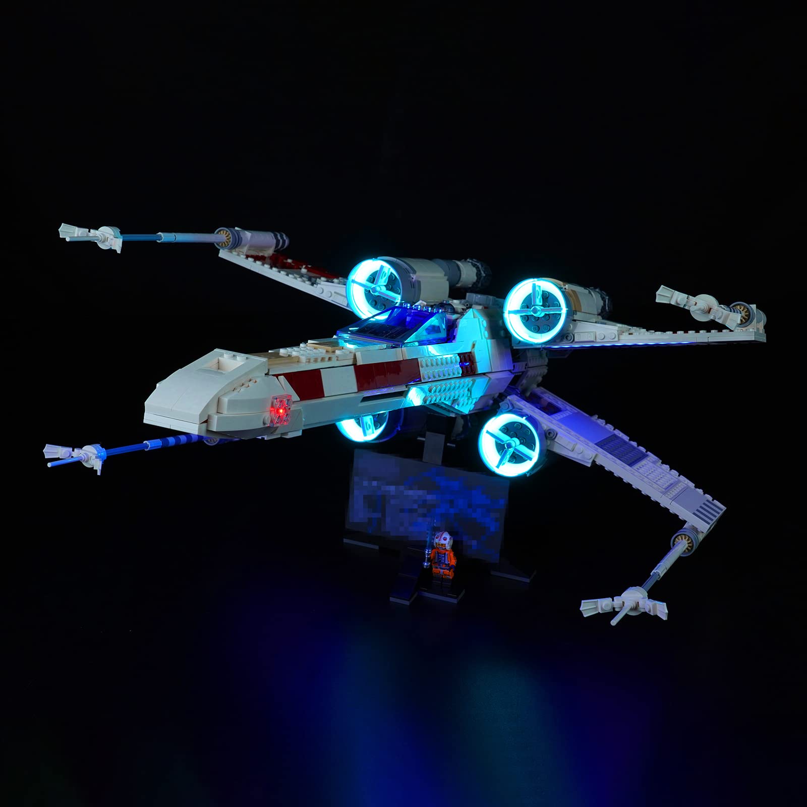 Zestaw oświetlenia LED do Lego 75355 X-Wing Starfighter (brak modelu Lego), Zestaw oświetlenia dekoracyjnego do Lego S Tar Wars X-Wing Starfighter Kreatywne zabawki - wersja standardowa