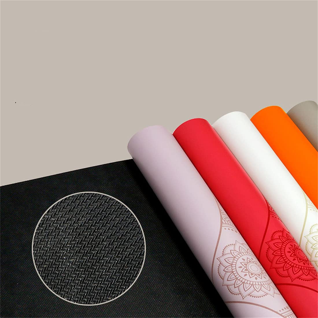 Tappetino Da Yoga Antiscivolo, Stuoie Di Fitness Di Pilates Con Segni Di Allineamento, Eco-Friendly, Tappetini Da Yoga Antischiato Per Le Donne, Confortevoli E Belli, Il Miglior Regalo Per Lover,J