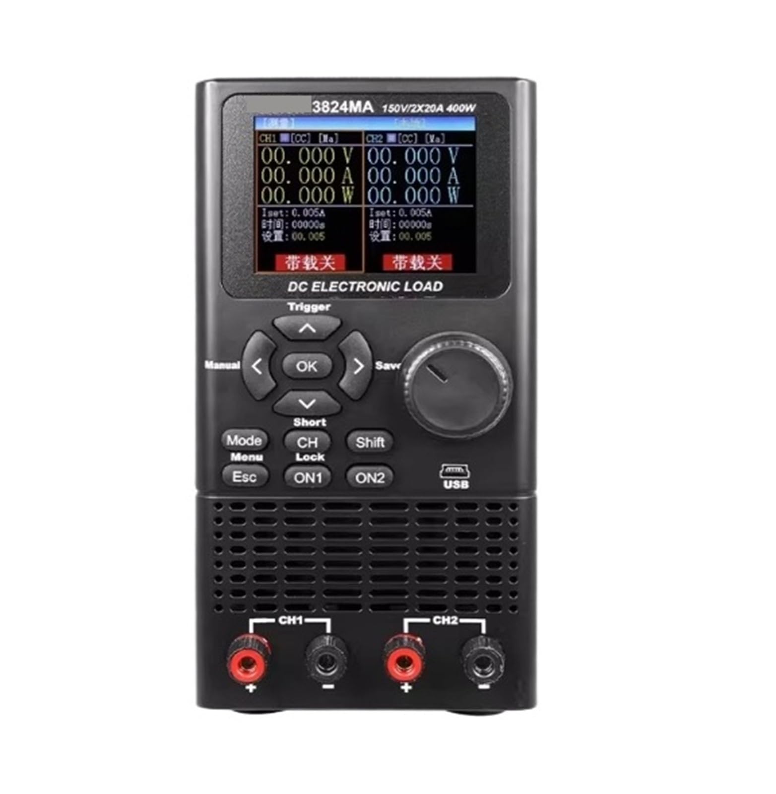 Carico elettronico CC VC3824MA 0-150 V 200 W 20 A