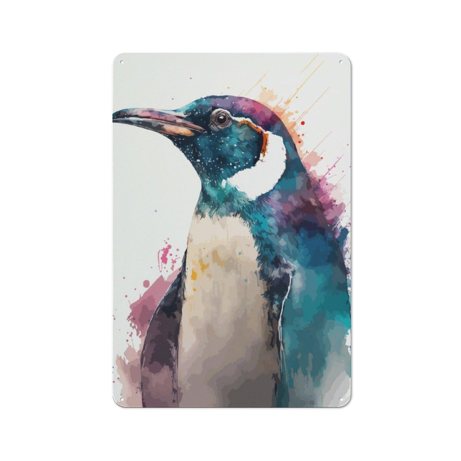 Junmoney Emperor Penguin Vintage Tin Sign 30X20cm With For Home Bar Wall, Suited To Home Bar Decor Fans, For Retro Home Interiors