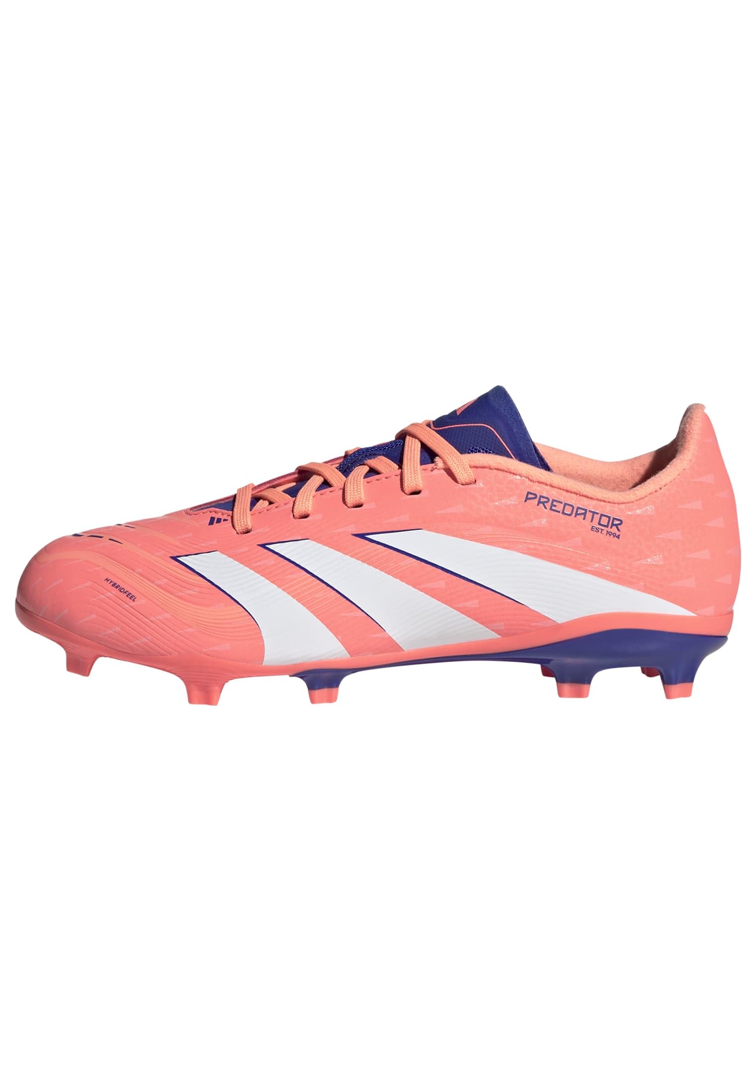 Adidas Unisex-Child League Predator Firm Ground/Multi Ground Soccer Cleats (Little Kid/Big Kid), Signal Coral/White/Beam Orange, 1.5 Big Kid-image-32