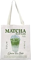 Vista 8 de MEIKIUP Regalo para amantes del café con leche Matcha – Bolsas de comestibles reutilizables y regalo de Matcha Barista Matcha Cb