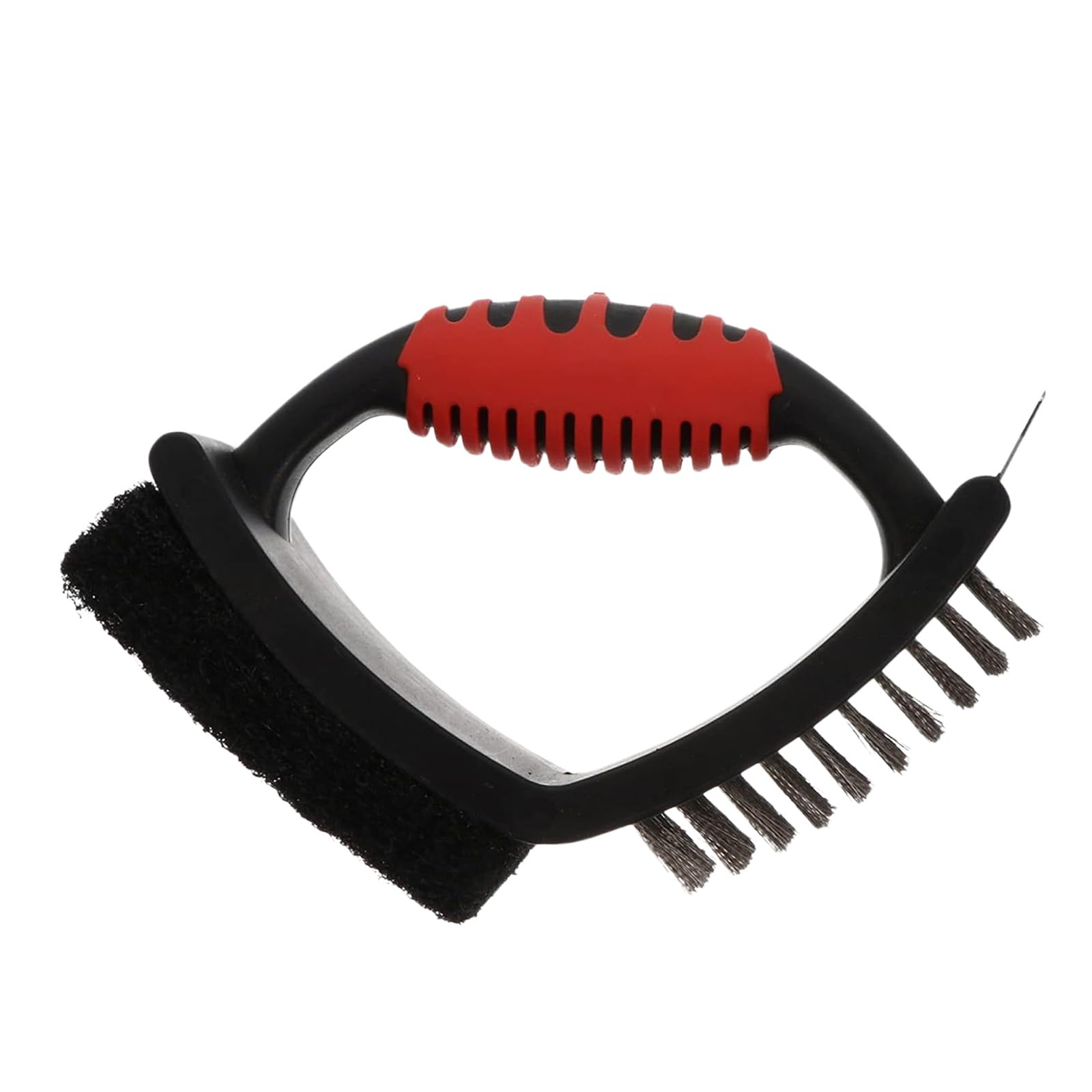 Zxfdsfdbnm Right Angled Grills Brush with 3 Functions and Ergonomic Handle Scrapers Wire Bristles for BBQ Grates Cleaning Tool Barbecue Maintenance Tool