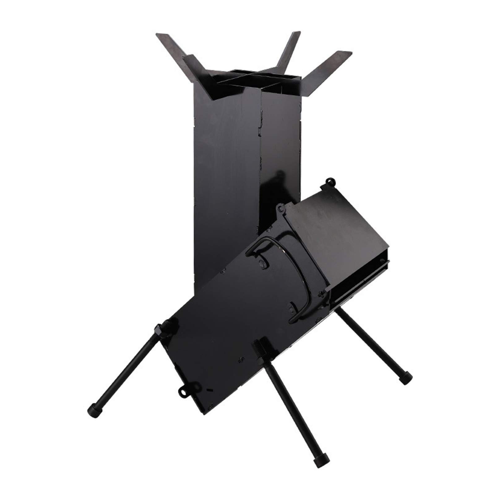 Foyer, poêle à fusée, poêle à Bois de Camping léger et Petit, Pliable, Compact et Polyvalent, Solution Parfaite pour la randonnée et Le Trekking, Tient dans Votre Sac à Dos