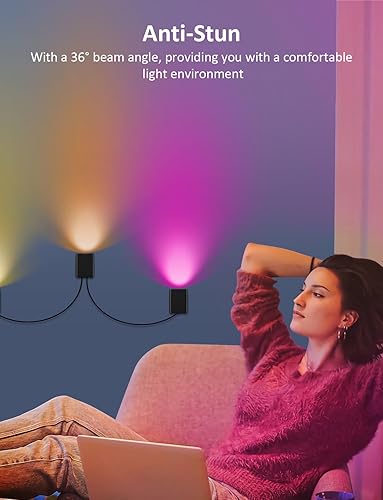 Miniatura 8 de RGBCW - Apliques de pared inteligentes  54 luces de pared WiFi de escenas dinámicas que funcionan con Alexa, sincronización de música y función de