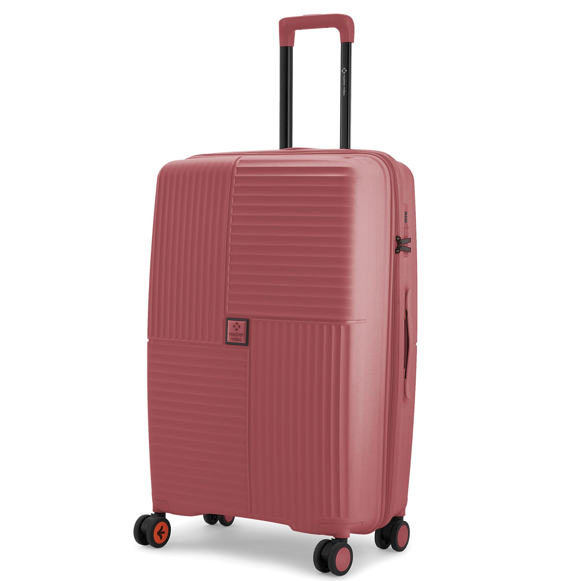 nasher miles Singapore Hard-Sided Polypropylene Check-in Luggage 24 inch | 65cm | 8 Wheels Medium Trolley Bag for Travel | Suitcase (Rose Gold)-picture-8
