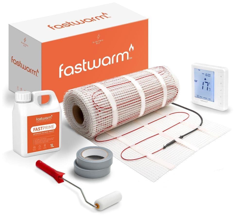 Fastwarm Digital Thermostat 150W Electric Underfloor Heating Sticky Mat Kit