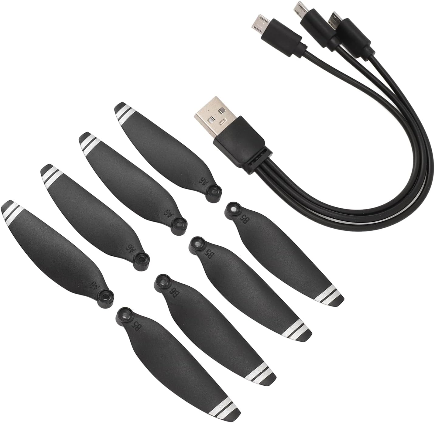 Acouto Professional Low Noise Replacement Propellers for Mini Series Drones, Compatible with E88 E58 Accessories Optimized