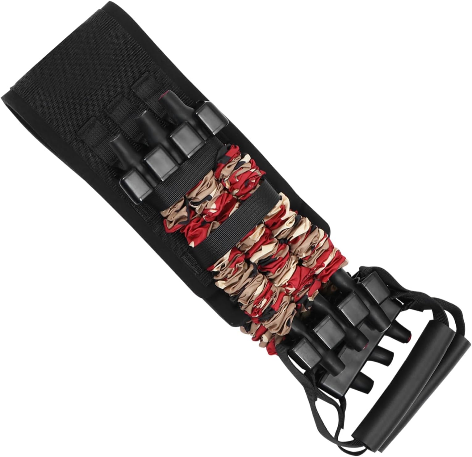 Flame Camo Chest Expander Strap for Bench Press Push Up Muscle Training Belt with Ergonomic Grip Heavy Duty Resistance for Strength Workout and Chest Development