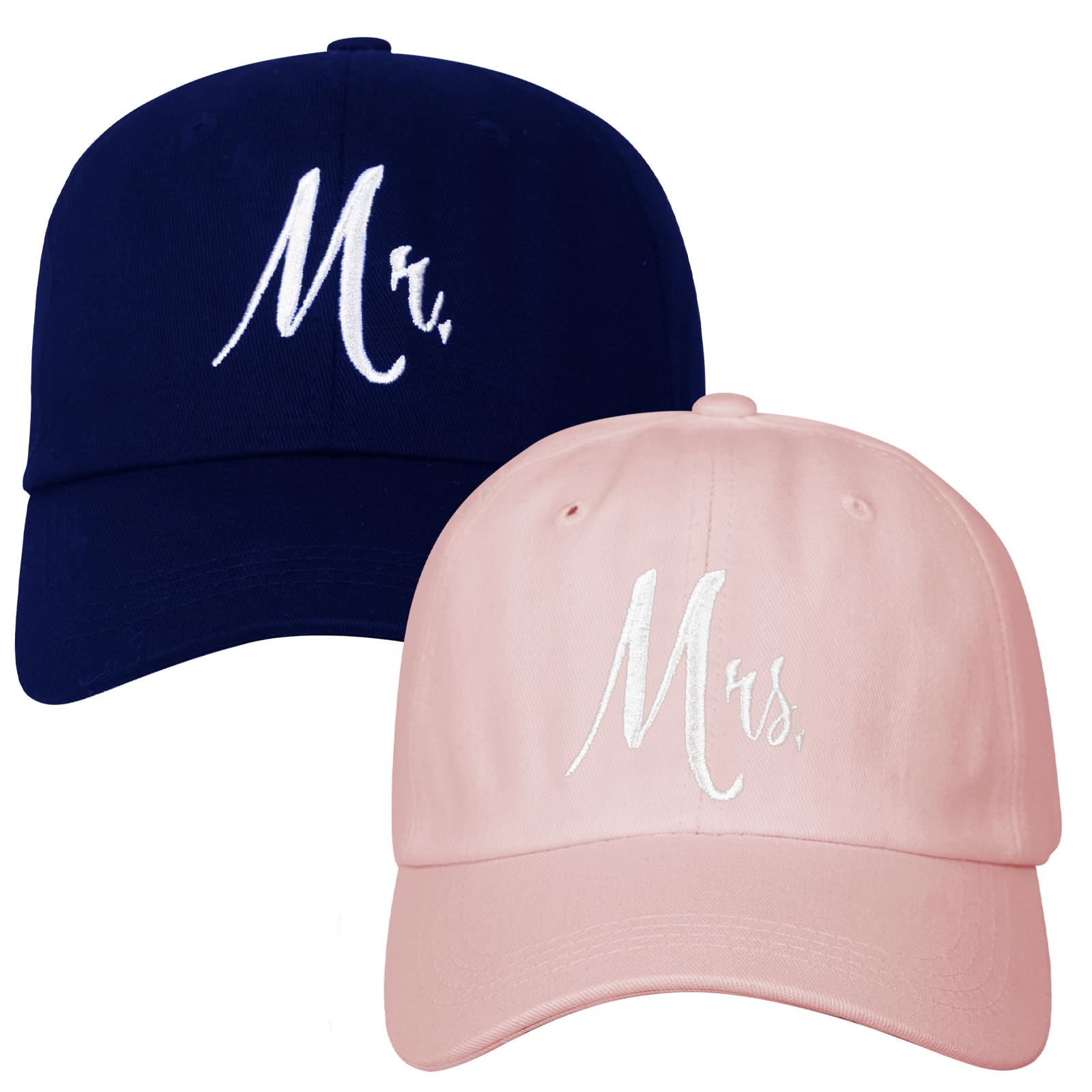 Matching Mr. & Mrs. Baseball Caps, Bridal Gift, Newlywed Honeymoon Wedding Gift