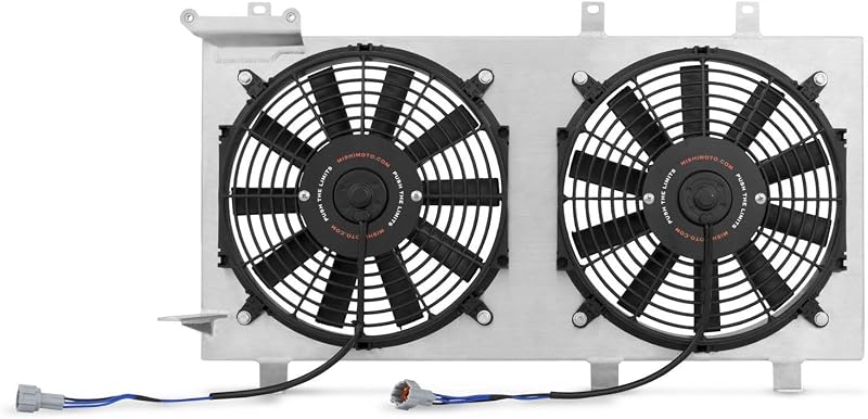 Kit de defletor de ventoinha de alumínio Mishimoto MMFS-WRX-01P para Subaru Impreza WRX/STI 2001–2007 – 2 ventoinhas de 12"