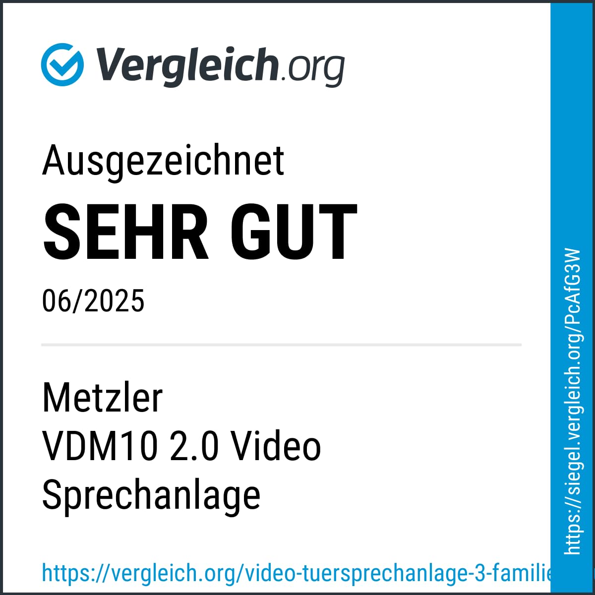 Metzler VDM10 2.0 Videocitofono a 2 fili IP – Set completo – 2 campanelli casa familiare in RAL9005 nero profondo con apriporta, fotocamera HD, app per smartphone, 2 stazioni interne 7 pollici touch