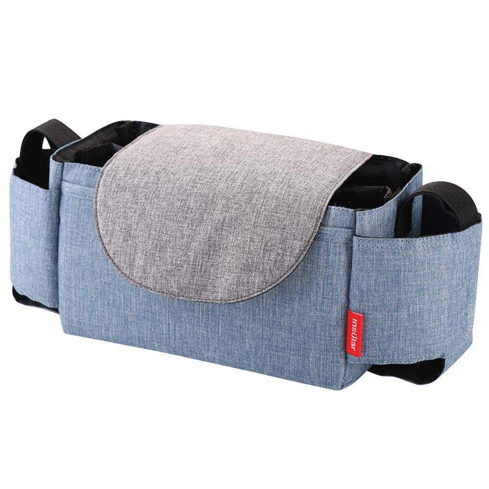 Presentimer Diaper Bag Stroller Hanging Bag Pram Buggy Organiser Organizer Bottle Drinks Food Holder Portable Baby Case for Outdoor Indoor Home Camping