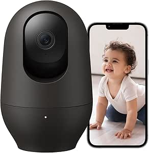 nooie 2K Baby Monitor, Baby Camera Monitor with Phone App, WiFi Indoor Camera for Home Security, AI Motion Tracking, Two-Way Audio, Compatible with Alexa, SD or Cloud Storage asin的图片