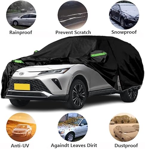 Miniatura 5 de Fundas impermeables para automóvil compatibles con Toyota Venza 2009-2024, funda de automóvil para todo tipo de clima, con puerta con cremallera