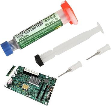 Solder paste, solder paste, lead-free solder paste flux, 138/183/217°C flux dispenser needle paste, high thermal conductive tin paste with two solder paste and two pins, lead-free solder paste for