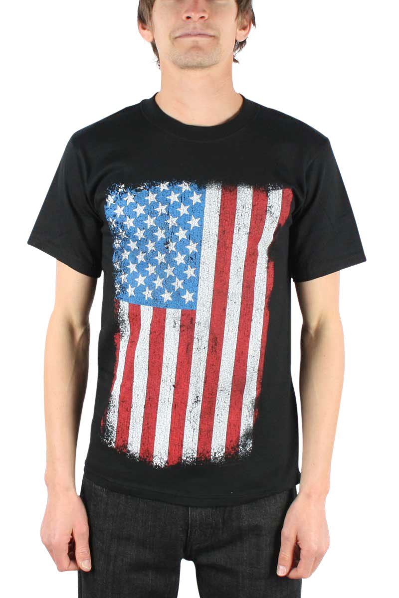 PRICE BUSTERSUs Flag Distressed Adult T-Shirt