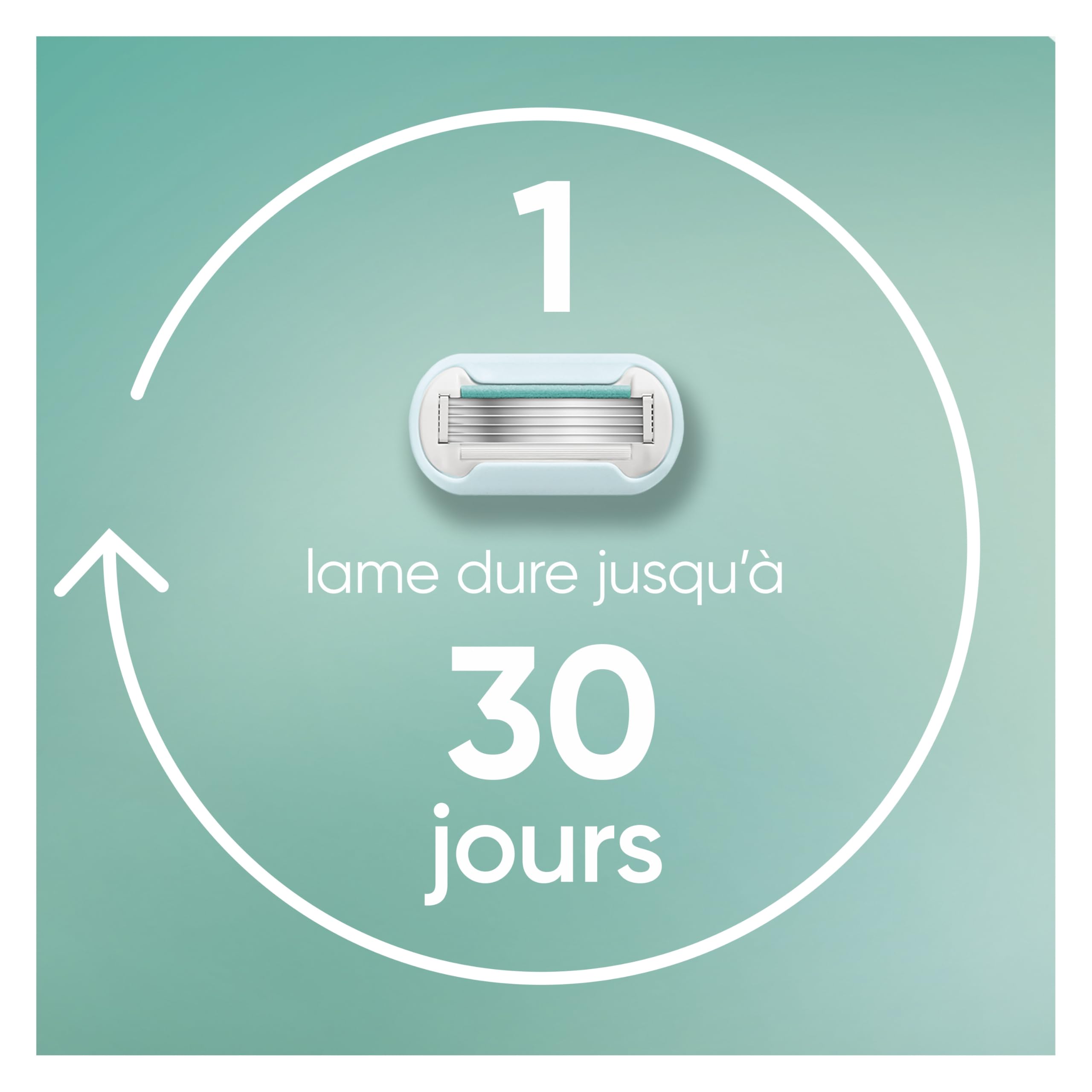 Gillette Venus Rasoir Femme Pro Smooth Sensitive 6 Recharges Rose Manche Réutilisable Tête de Rechange 5 Lames Acier Inoxydable Bande Lubrifiante Peau Sensible