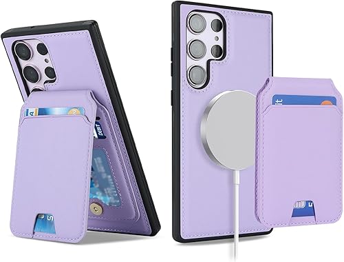 Havaya Magsafe - Funda magnética para Galaxy S23 Ultra, compatible con Samsung Galaxy S23 Ultra, funda magnética con tarjetero S23 Ultra, funda de