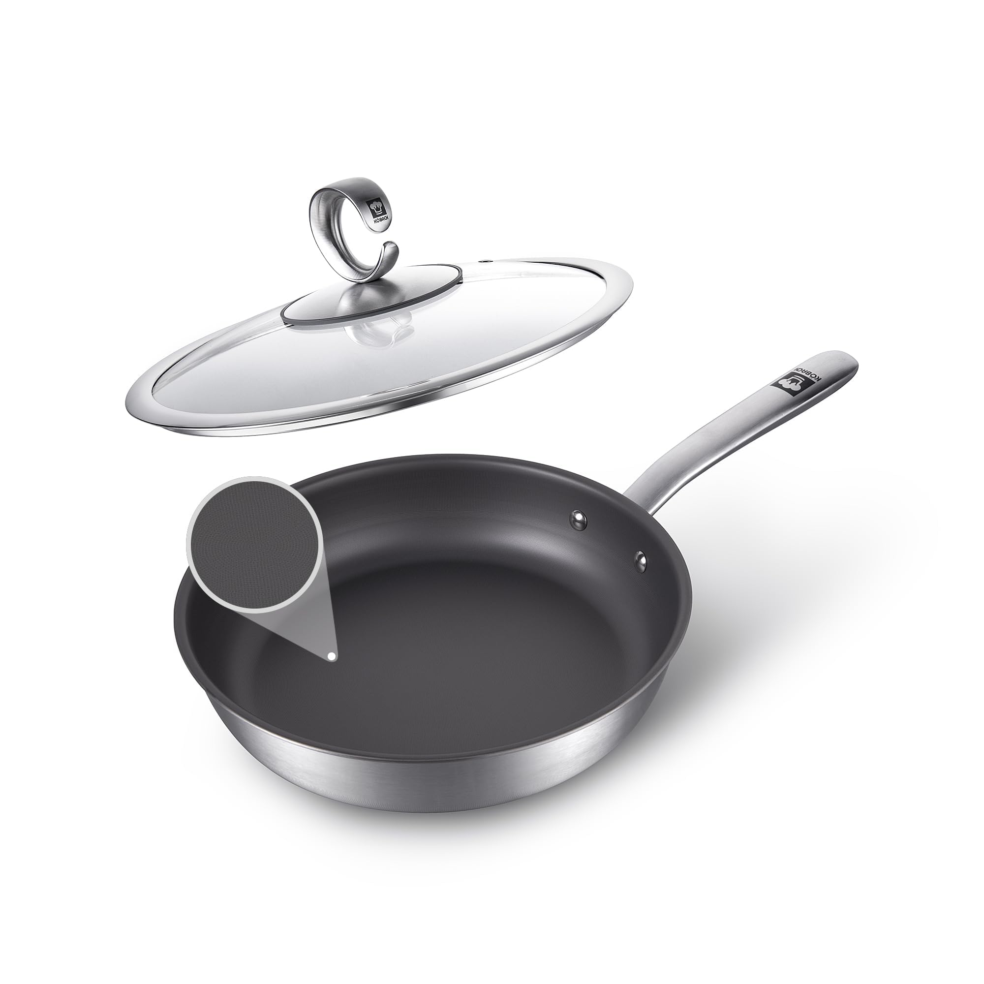 KOBACH 11-Inch Titanium Uncoated Pan