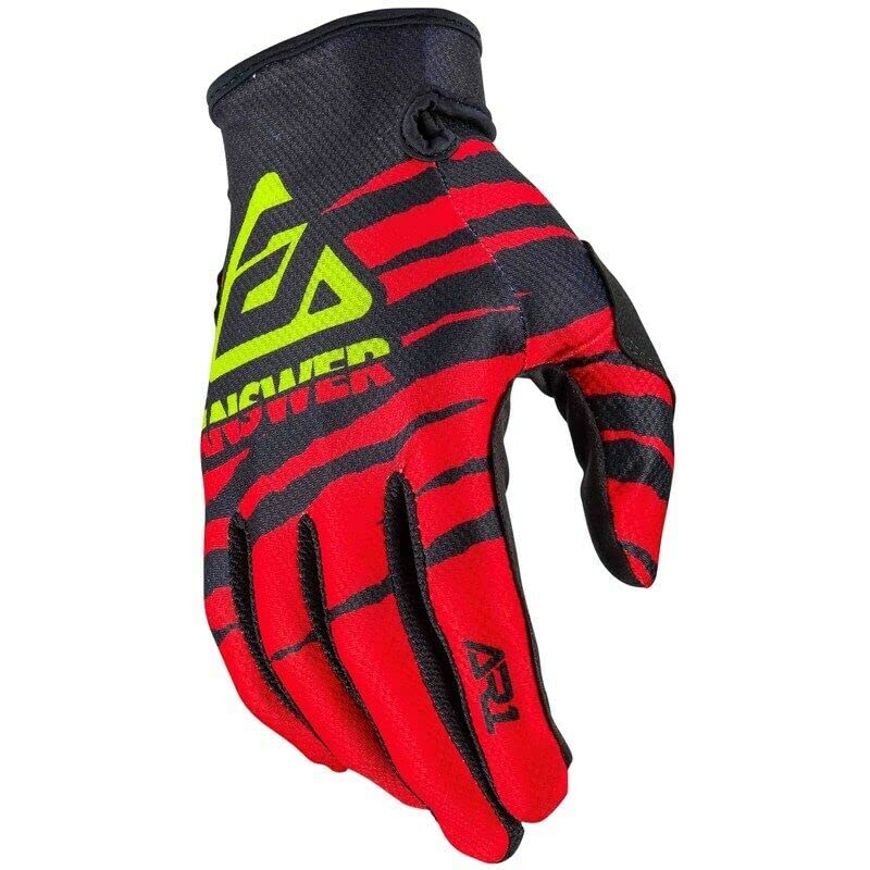 Answer Racing AR1 Proglo Mens MX Motorcycle Gloves Red Black Off-Road ATV UTV BMX MTB Size X-Large