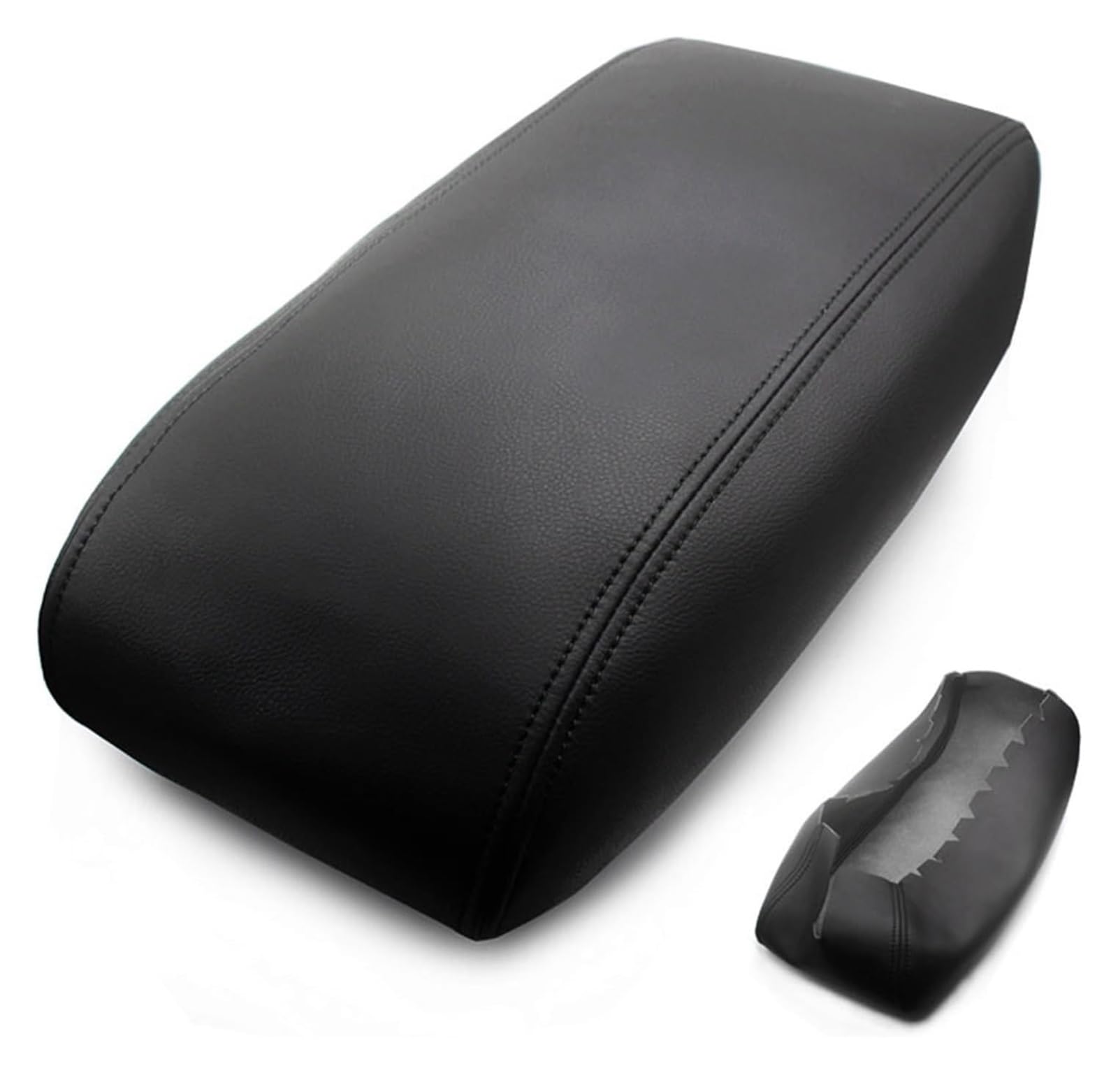 Qwqnsd Black Sticky Type For Grand For Cherokee 2011-2019 Car Interior Center Armrest Console Box Cover Microfiber Leather Sticker Trim Car Interior Mouldings(Black Sticky Type)