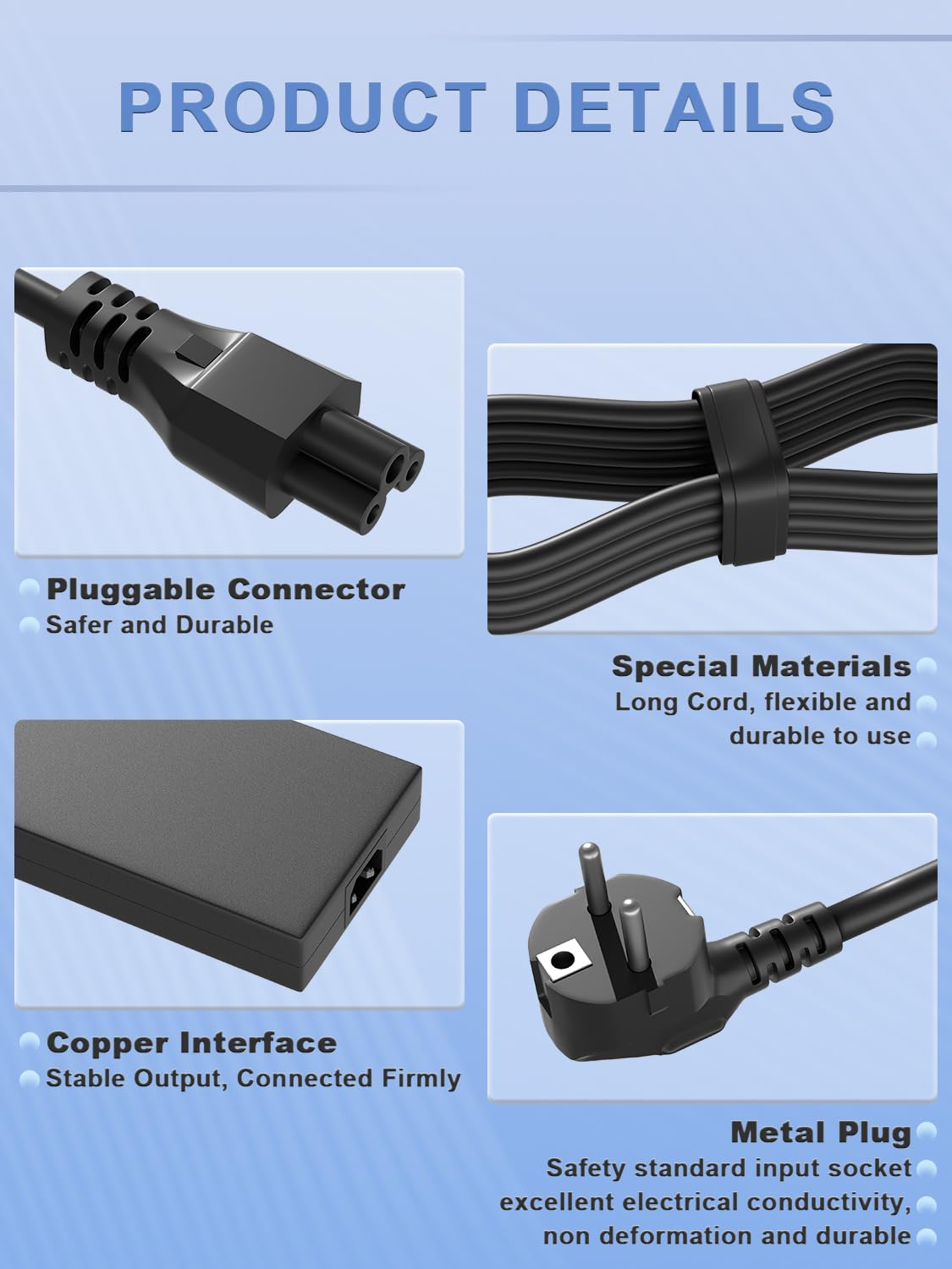 230W Netzkabel Kompatibel mit Acer Nitro 5 7 14 16 17 18 AN18-61 AN16-43/52 AN17-51 AN17-71 AN515-58 AN517-55 AN14-41 Predator Helios Neo 14 16S 300 PHN14-51/71 PHN16S-71 Triton 14 16 Laptop