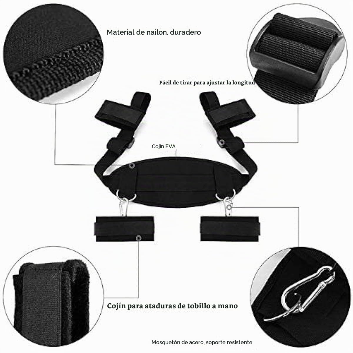 Nylon Fitness Yoga B.D. S Poignet Cheville Cuff Couvert Accesorios Del Juego