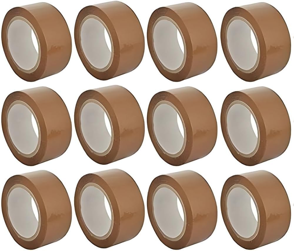 Wonder 555 Brown BOPP tapes 2 inch width * 65 metres (pack of 12) (42 mic) | Self Adhesive High-Strength Packing Tape Rolls | Industrial Tape for Home, Office use & Box Packing|-image-46