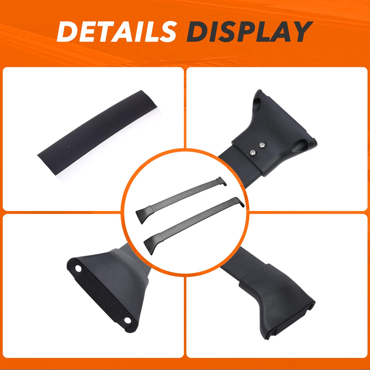 Roof Rack Cross Bars for 2016-2023 Mazda CX-9 CX9 Black Cargo Baggage Luggage Roof Rack Crossbars (Models with Factory Roof Rails)