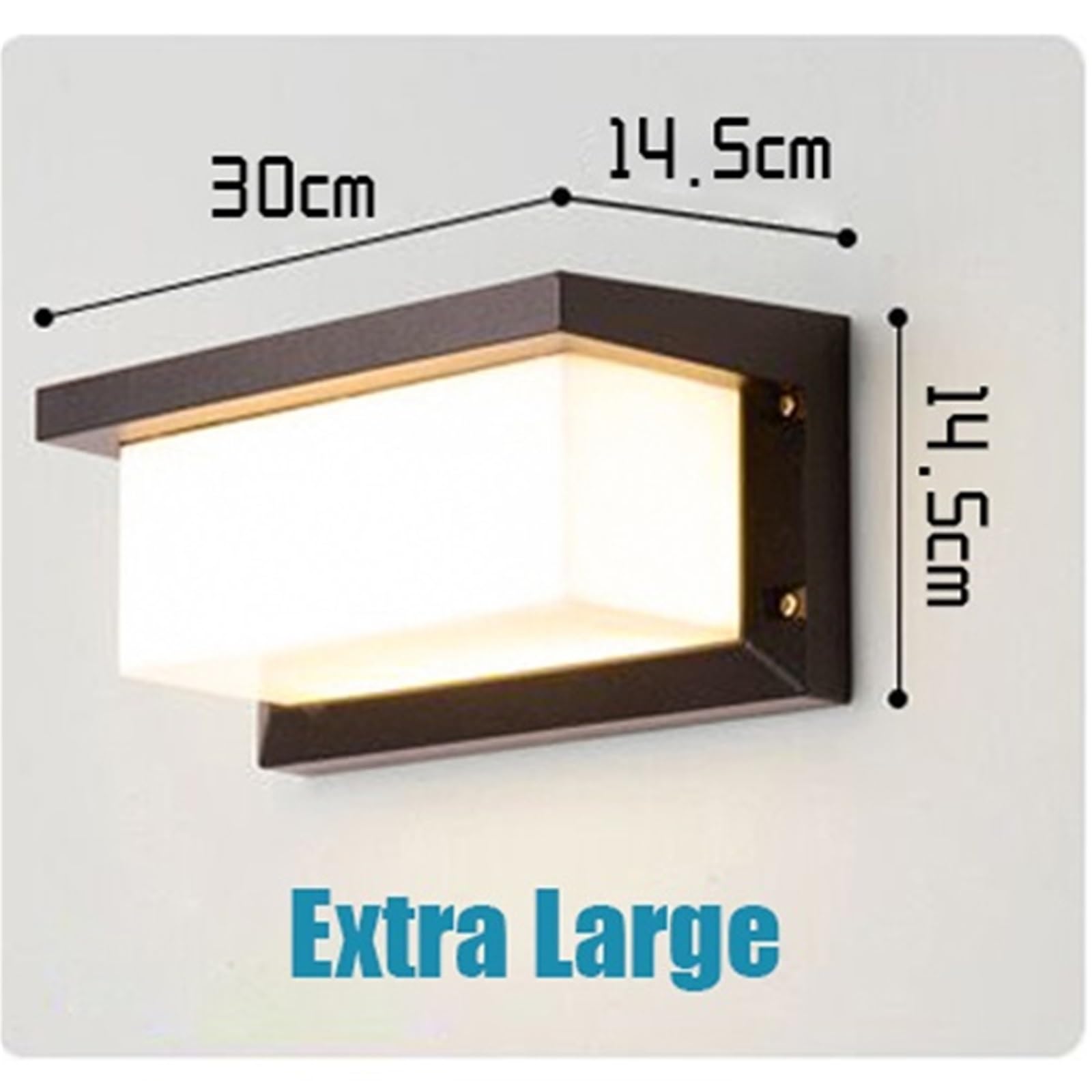 Duża lampa ścienna LED, wodoszczelna, IP65, czujnik ruchu, lampa zewnętrzna, lampa zewnętrzna (ciepła biel, 3000 K, bardzo duża C – 40 W, czujnik ruchu radarowego)