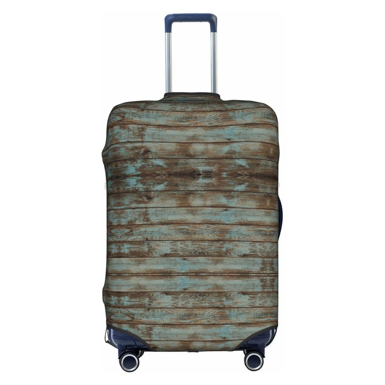 Housse de bagage rustique en bois de grange ancienne, protection lavable universelle de valise