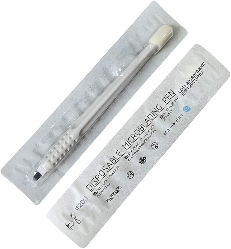 Caneta manual descartável para microblading Guapa com lâmina 20U de 0,16 mm e tampa, pacote com 10