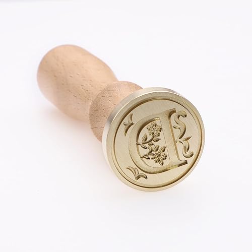 Miniatura 10 de Sellos de cera del alfabeto, sellos grabados, sellos de cera, cabezas de sello de latón, asas de madera desmontables, sobres adecuados, invitaciones