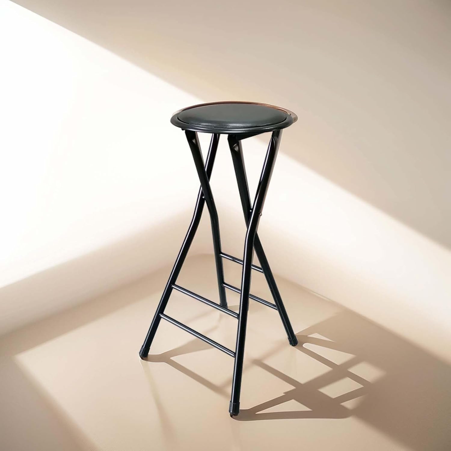 Folding Stool 23.6 Inches Stools for Adults Foldable Portable Outdoor Fold Up Chair Backless Camping Kitchen Island Shop Cafe Fishing Hiking,Easy and with Safety Lock(27. (Set of