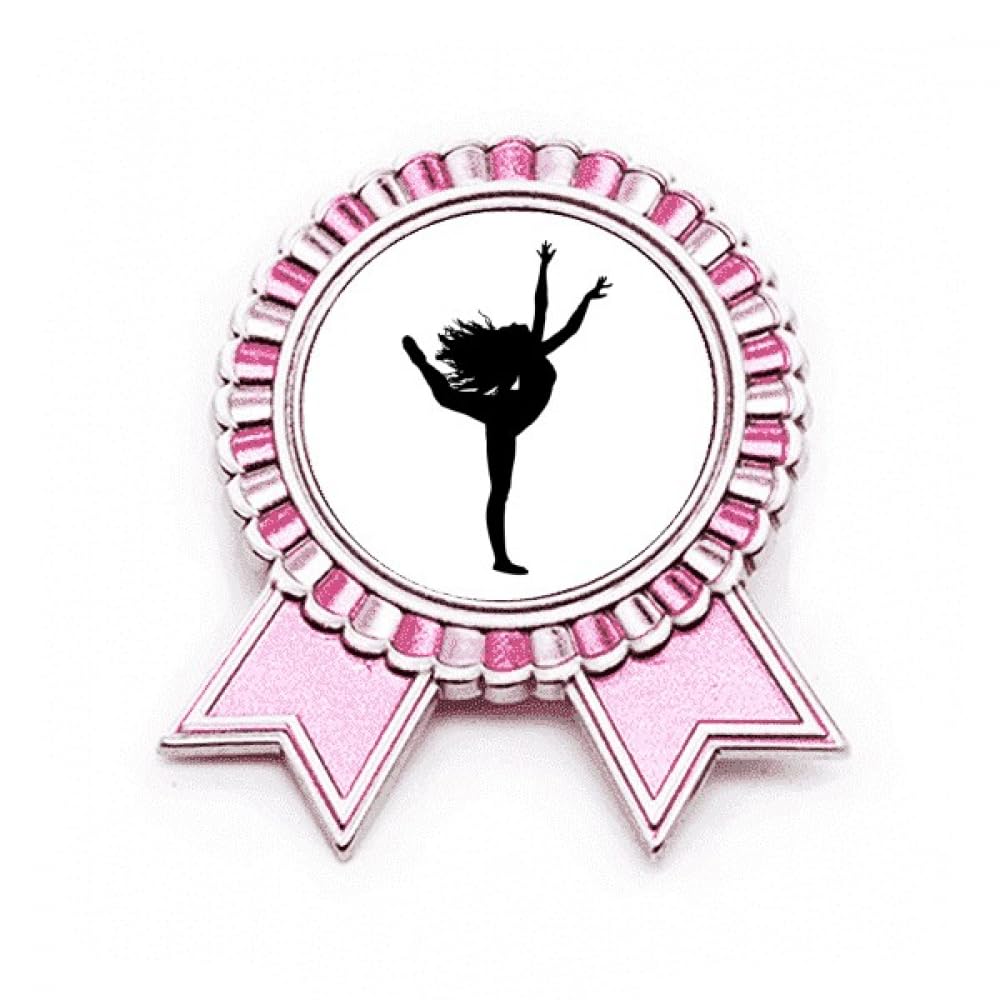 Broche rose en métal ciselé pour danseuse élégante taille M - 4
