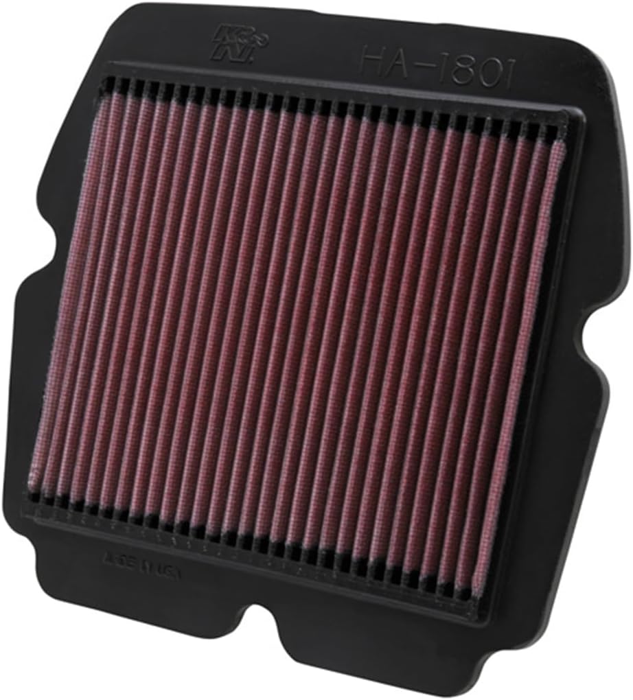 K&N Engine Air Filter: High Performance, Premium, Powersport Fits 2001-2017 HONDA (GL1800, Gold Wing, F6B Deluxe, AC, ACN XM, ABS, Airbag, F6B, Valkyrie, Wing PA) HA-1801