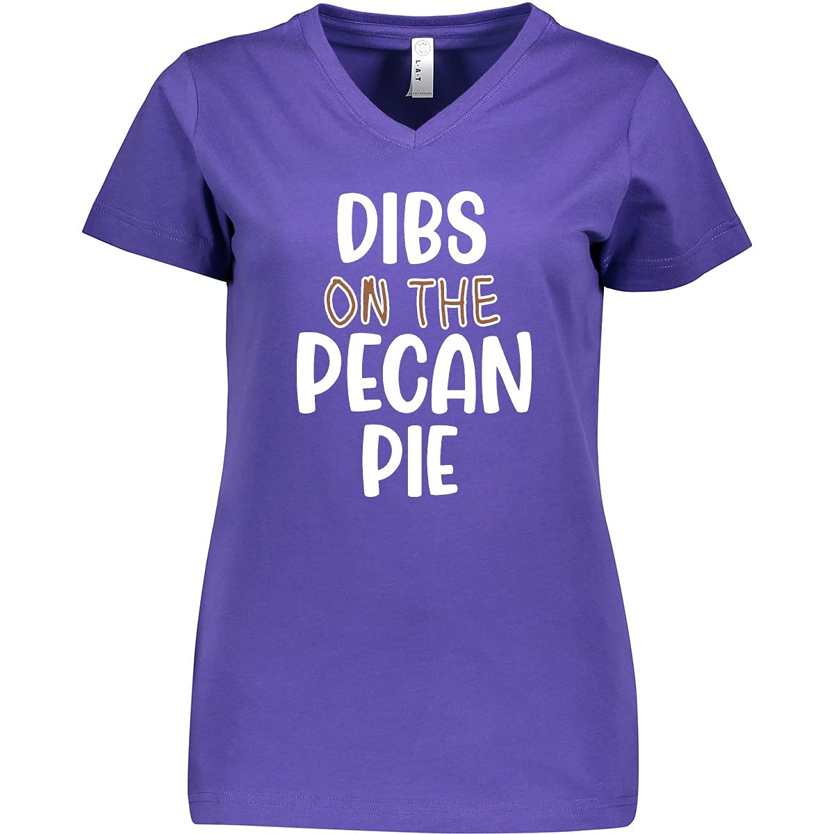 inktasticDibs on The Pecan Pie Funny Thanksgiving Women's V-Neck T-Shirt