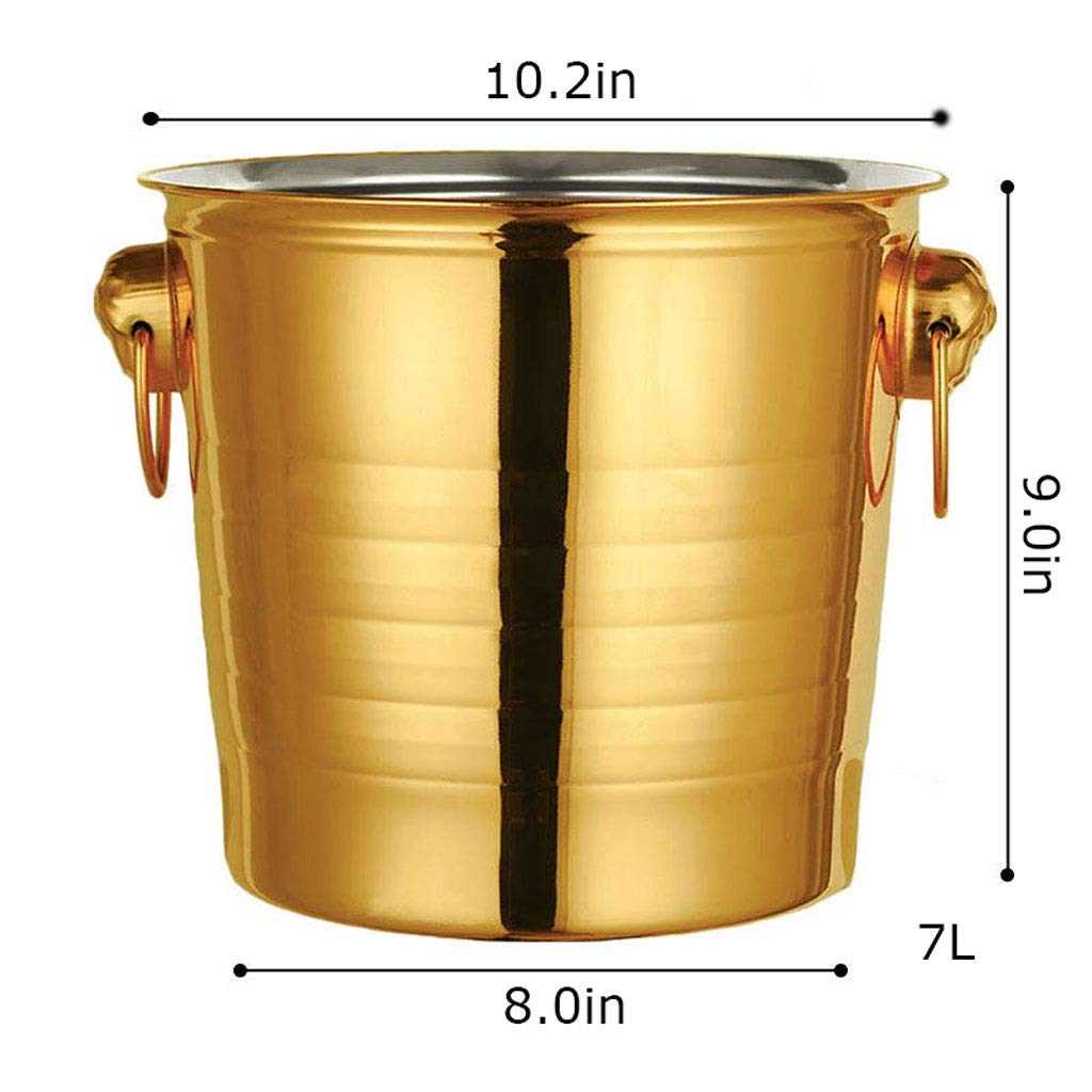 Secchiello per il ghiaccio Secchiello per il ghiaccio in acciaio inossidabile addensato Secchiello per il ghiaccio portatile Secchiello per hotel Secchiello per champagne Secchiello per bevande
