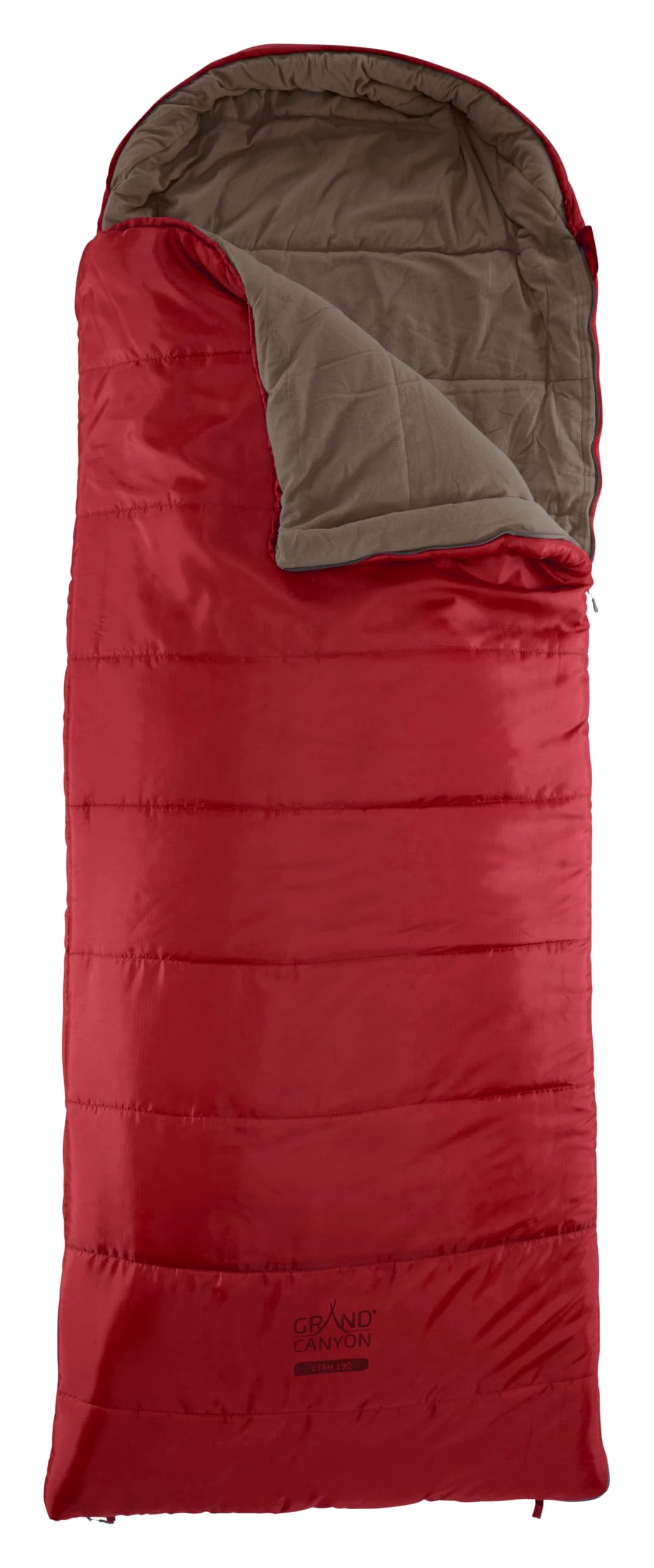 GRAND CANYON UTAH 190 – Sac de Couchage Couverture Coton Biologique – Sac de Couchage -3 Degrés Chaud – Complete Zip Comme Couverture – 2000 g