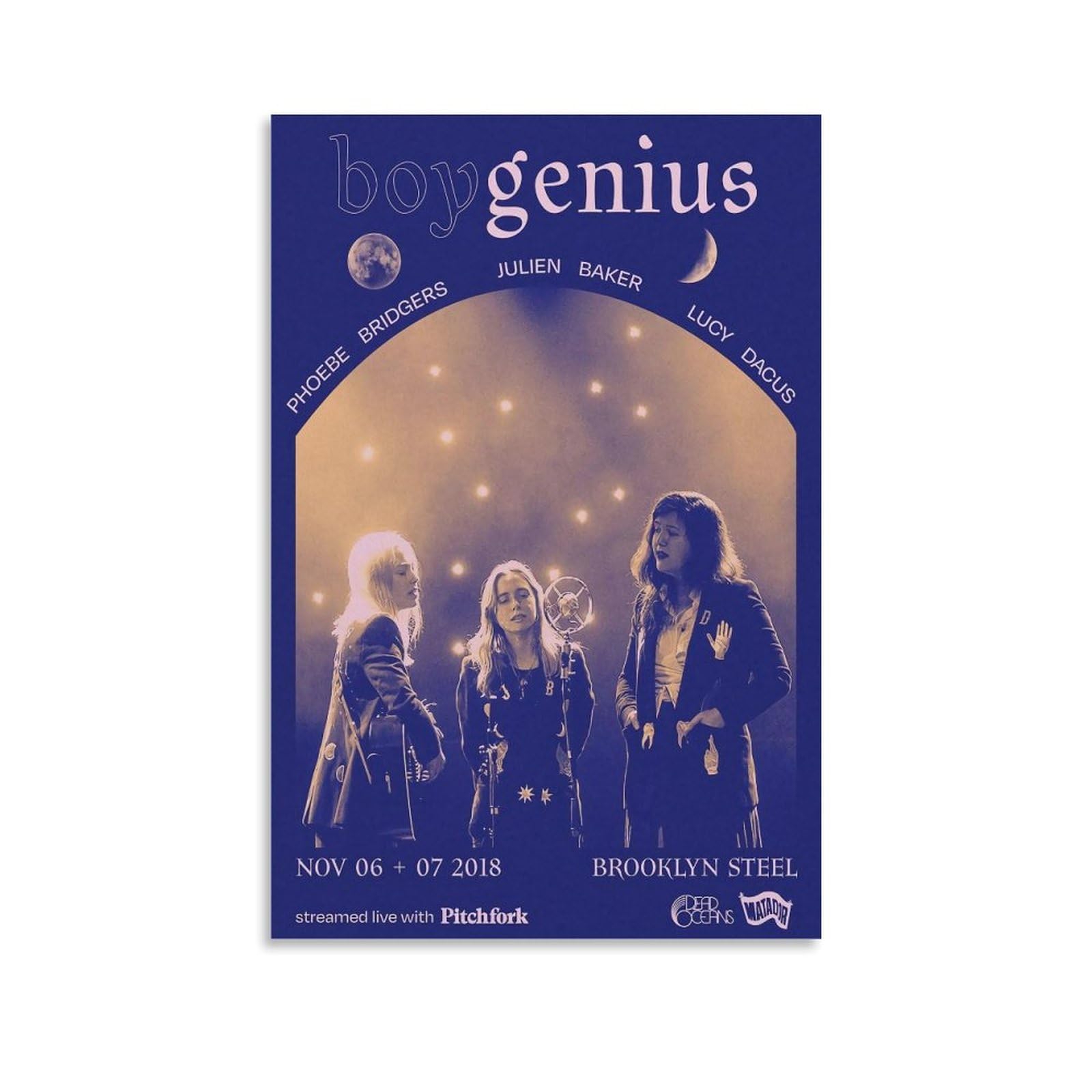 Pengusic Music Canvas Boygenius Art Poster Poster Decorative Painting Canvas Wall Posters And Art Picture Print Modern Family Bedroom Decor Posters 12x18inch(30x45cm)