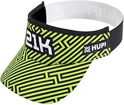 Viseira para Corrida Hupi 21k Grids Verde, Cor: Verde/preto