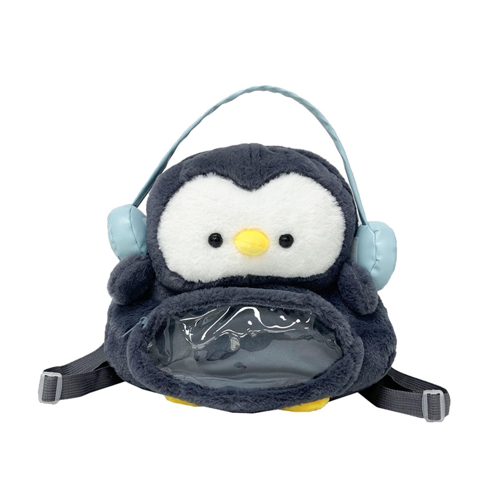 FABLOFT Plush Backpack Sturdy Travel Bag Soft Stylish for Children Boys Girls Adults Gray-image-18