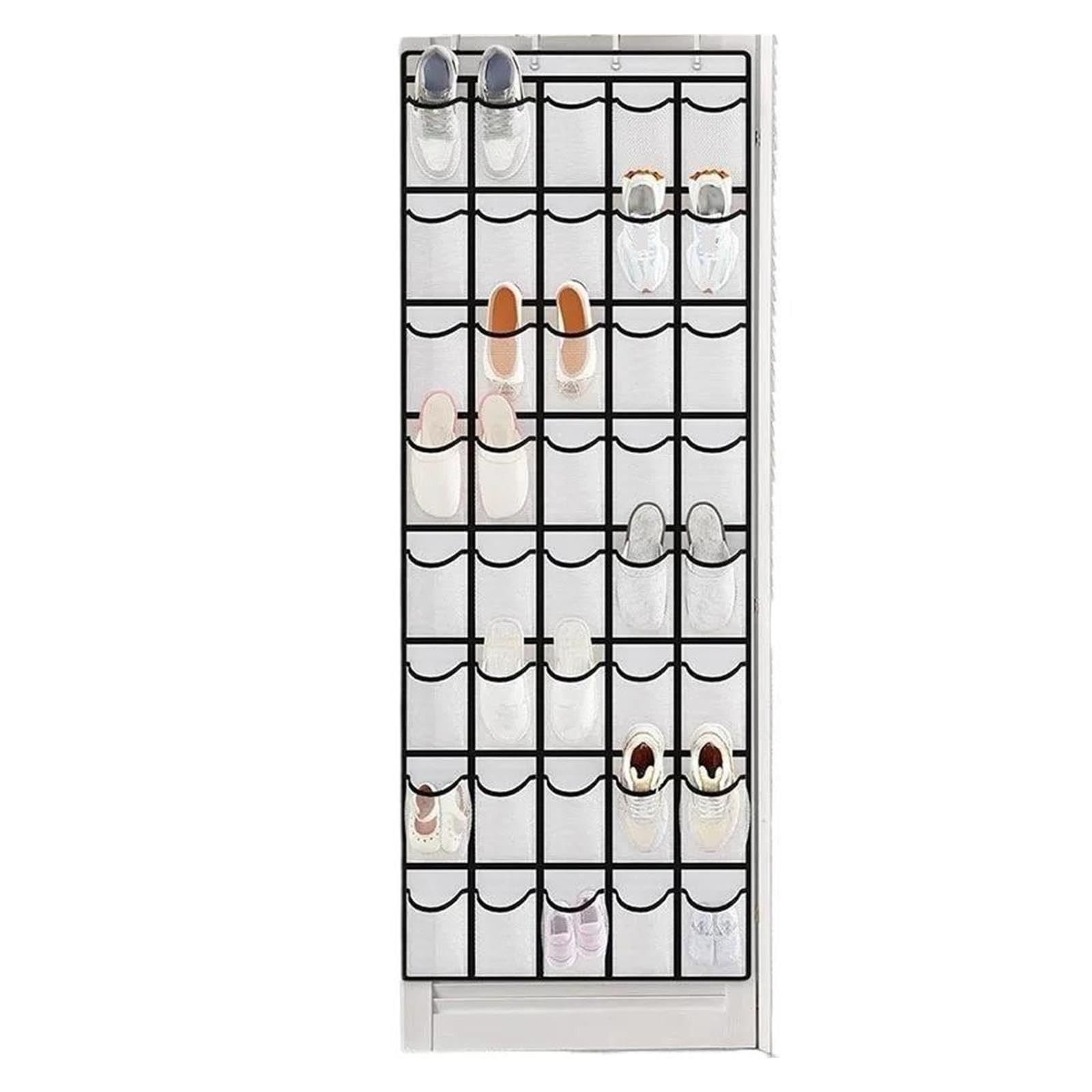 Organizador de zapatos con 40 bolsillos sobre la puerta, grande