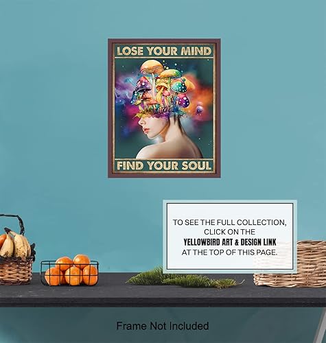 Miniatura 7 de Decoración psicodélica de hongos mágicos, decoración de habitación hippie, decoración de pared psicodélica de Shrooms, arte de pared bohemio, imagen