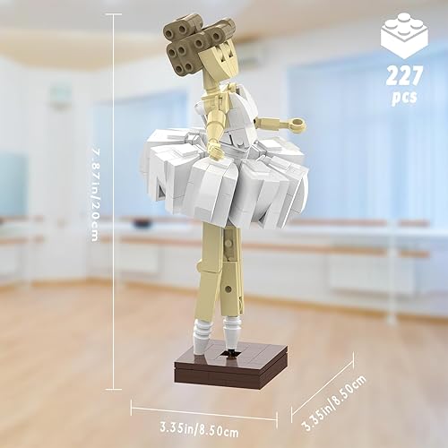 Miniatura 6 de ICEBRICKS Bloques de construcción de bailarina, juego de bloques de construcción de figuras de bailarina, kit de juguete de bailarina, gran