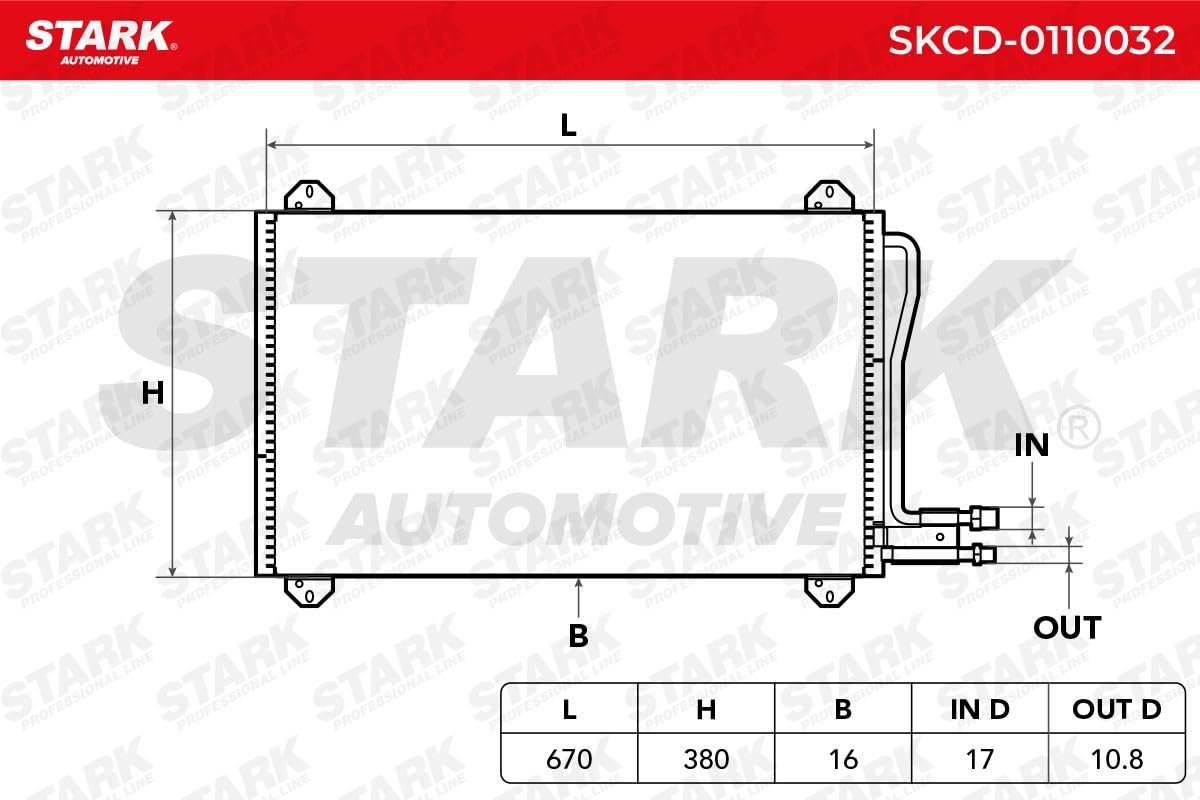 STARK SKCD-0110032 - Condensatore, impianto aria condizionata