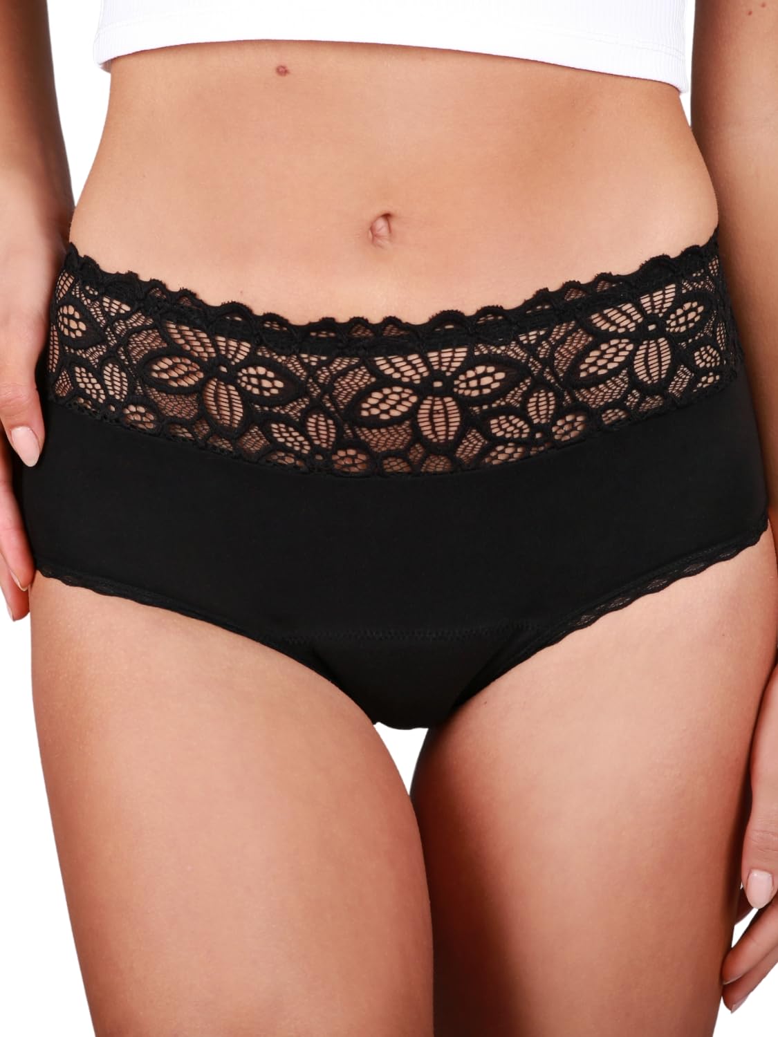 Taynie Deluxe Periodenunterwäsche aus Bio-Baumwolle - Periodenwäsche - Menstruationsunterwäsche - ersetzt 2-3 Tampons, Periodenslip Tragedauer bis 12 Std., waschbar bis 60°C