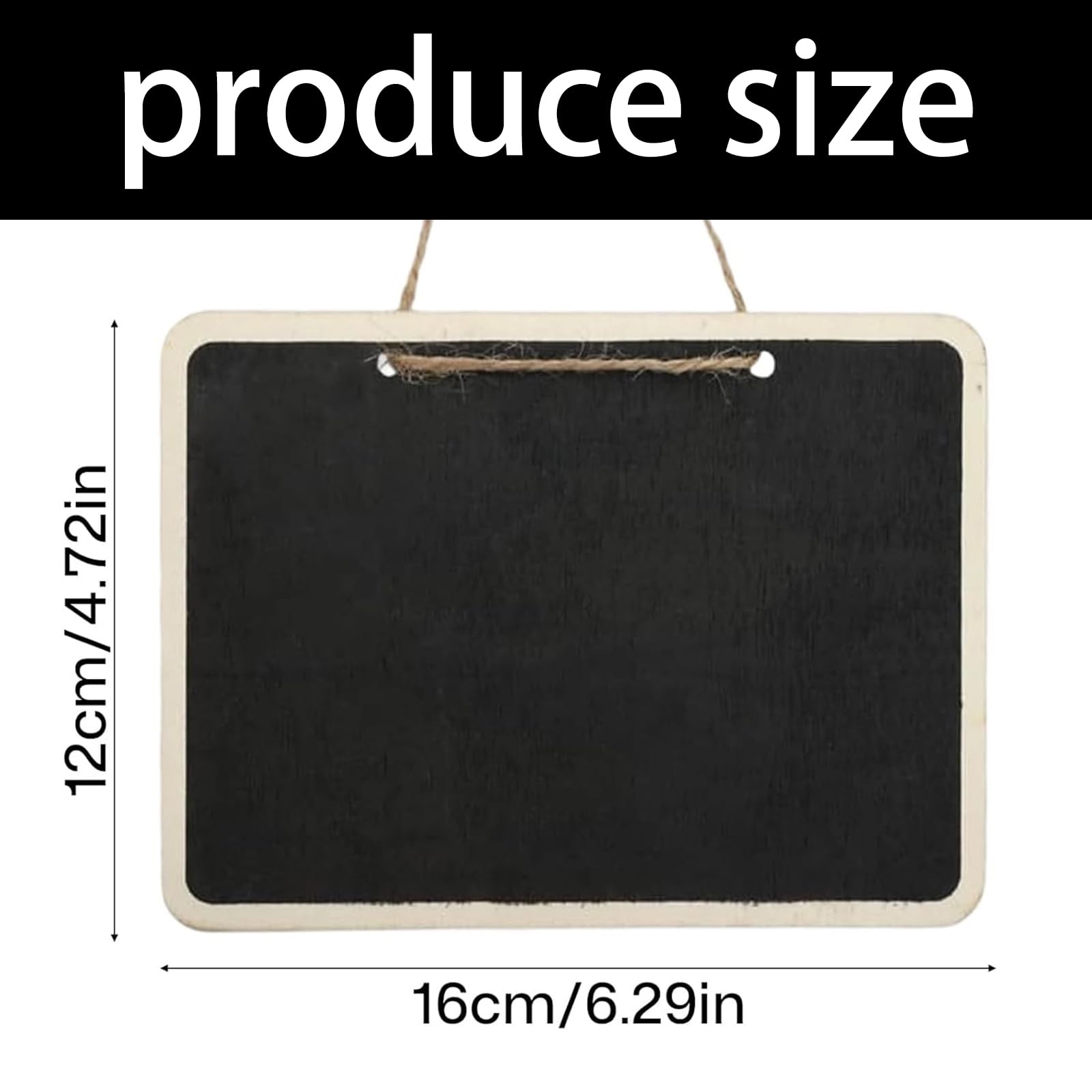Home Notebook Tableau noir en bois 20 feuilles avec corde